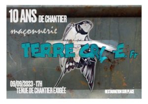 recto affiche des 10 ans de Terre Crue Ghislain Maetz St Germain sur ille